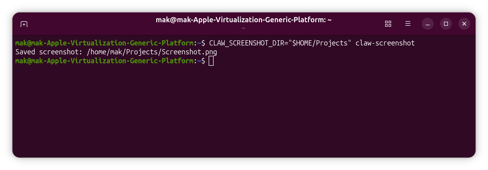 Claw Screenshot for Linux