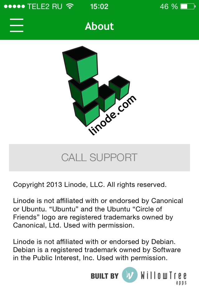 Клиент Linode для iPhone